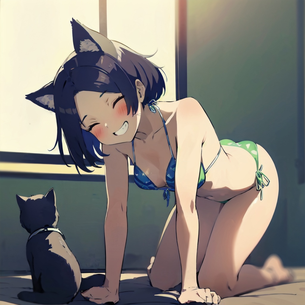 にらめっこ。 負け確定イベント。今日は じゃないけど、リンカレにとっては毎日が猫曜日だからね