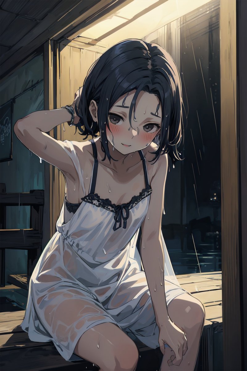 雨予報なんだから傘はちゃんと持っていかないと。早くカラダ拭かないと風邪ひいちゃう、大変