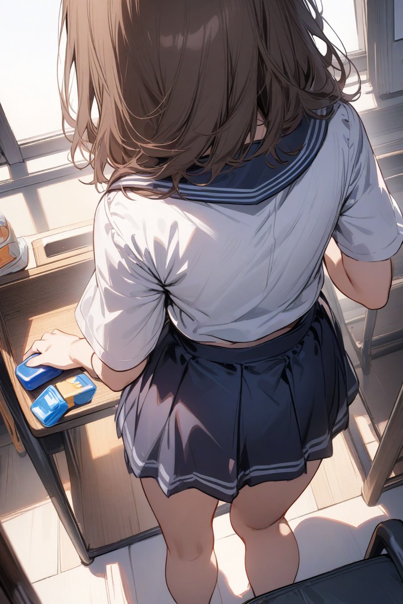 教科準備室の掃除に来てくれた女の子