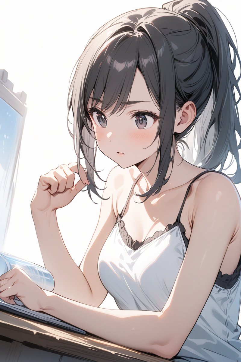 夏休みの宿題中。三日で終わらせそうな雰囲気だな、さすがだぜ