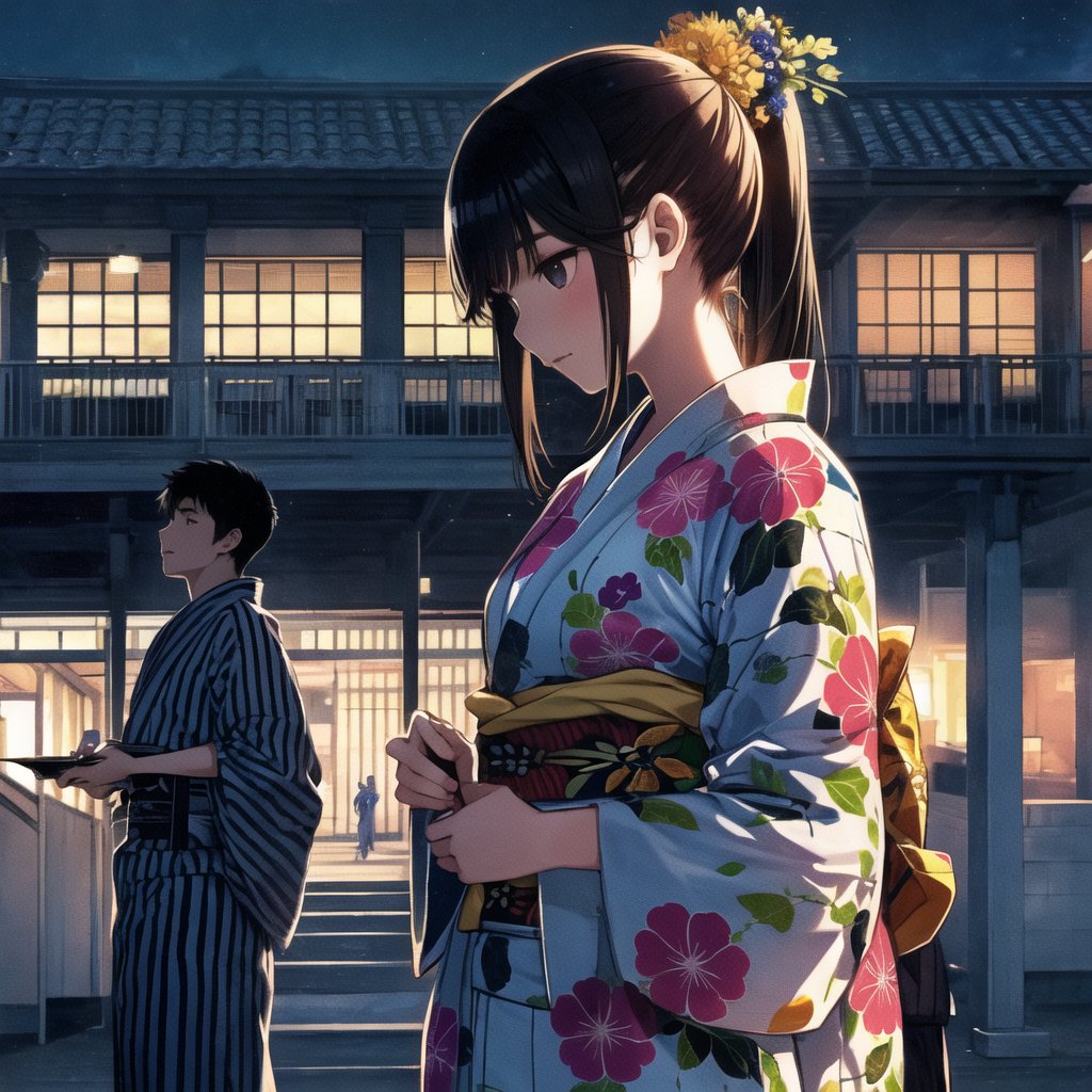 文化祭で和風喫茶やった後、同級生と二人きりになったなぁ。故郷に戻ると色々妄そ……思い出が甦るな！ 追憶にふ…