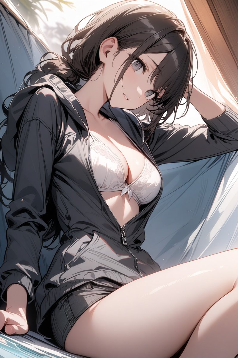 「この歳で陽射しの下はちょっとね」 日焼けを気にする若妻さん。 焦げ肌妻もいいかもよー？（とか気軽に言うと…