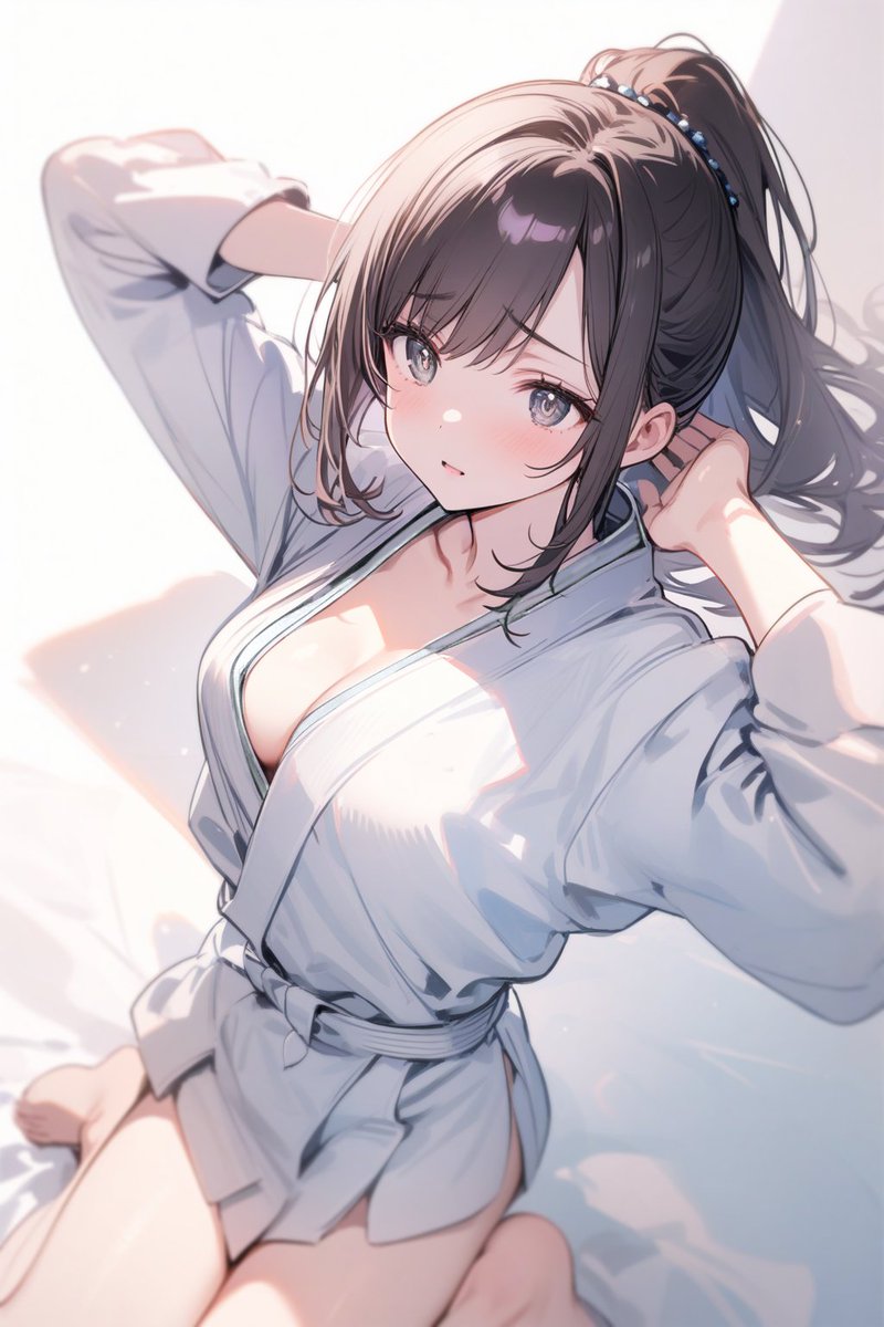 マナカも。 …あれ、白帯だ（たまたま）