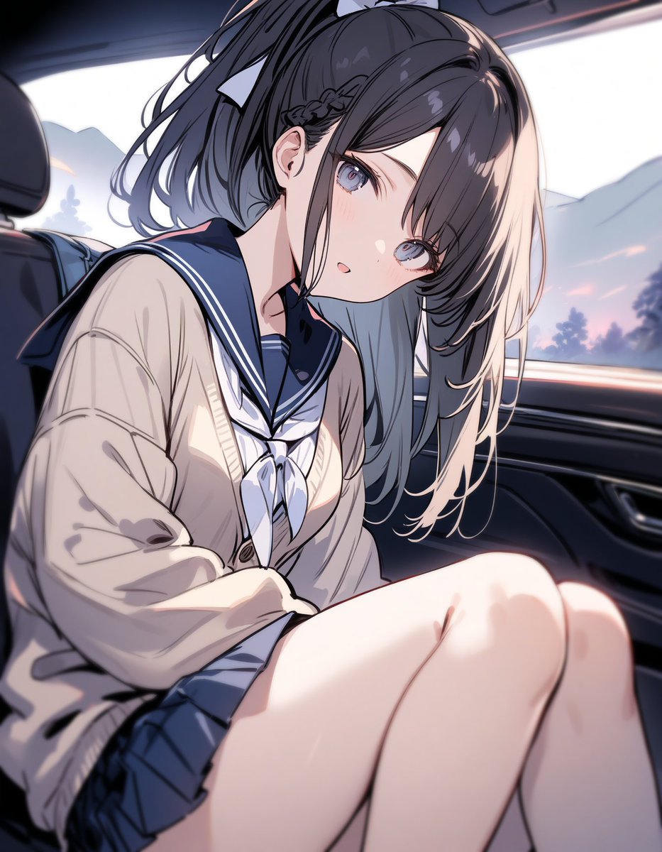 JKカノジョの下校時刻に合わせて、外出していた車を走らせる社会人カレシ。最高じゃん