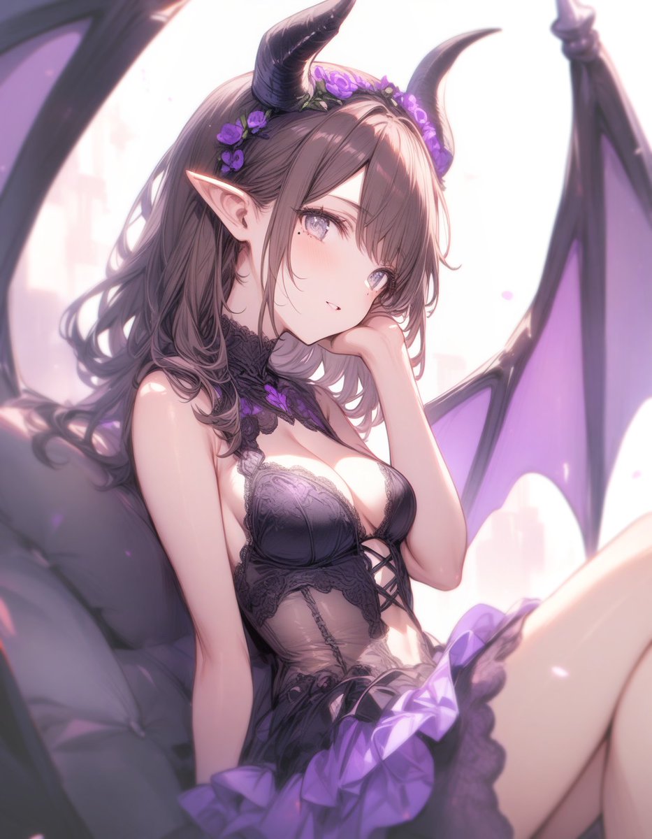 紫とは高貴な小悪魔にあらっしゃいますなぁ