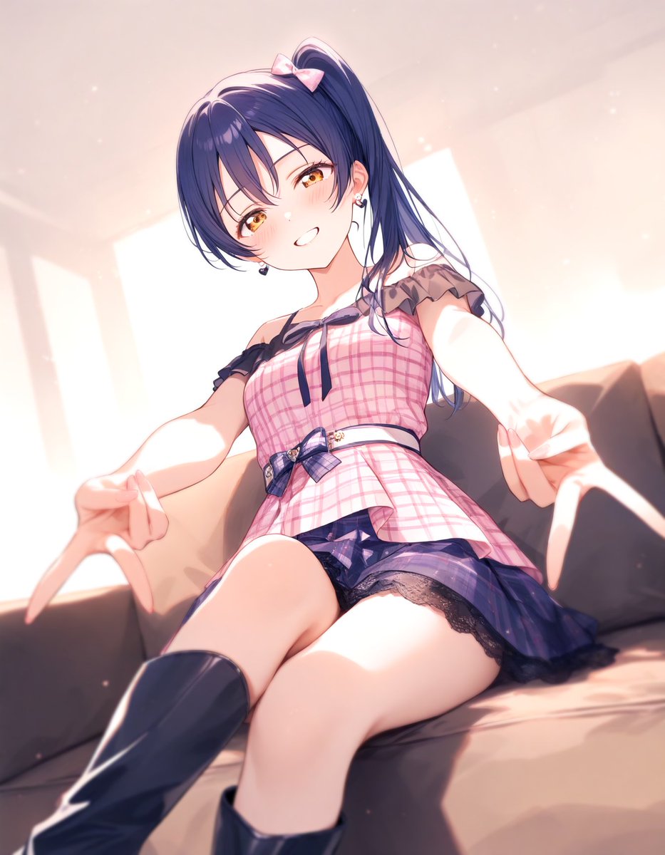 ダブルピースなギャル海未ちゃん