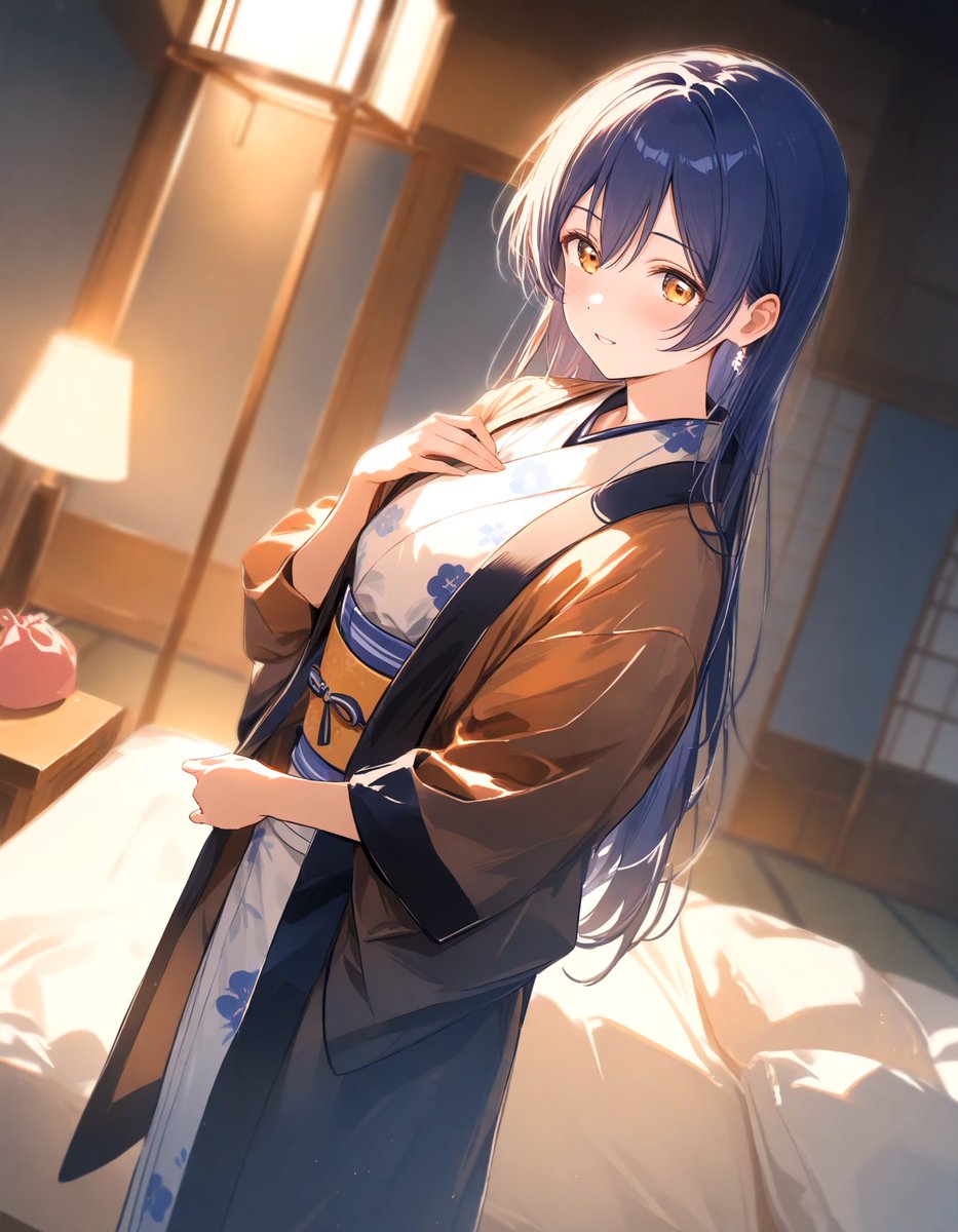 お風呂と食事後に部屋に戻ってきたら、布団が整えられて雰囲気のある照明で満たされていた。 仲居さん、がんばり…