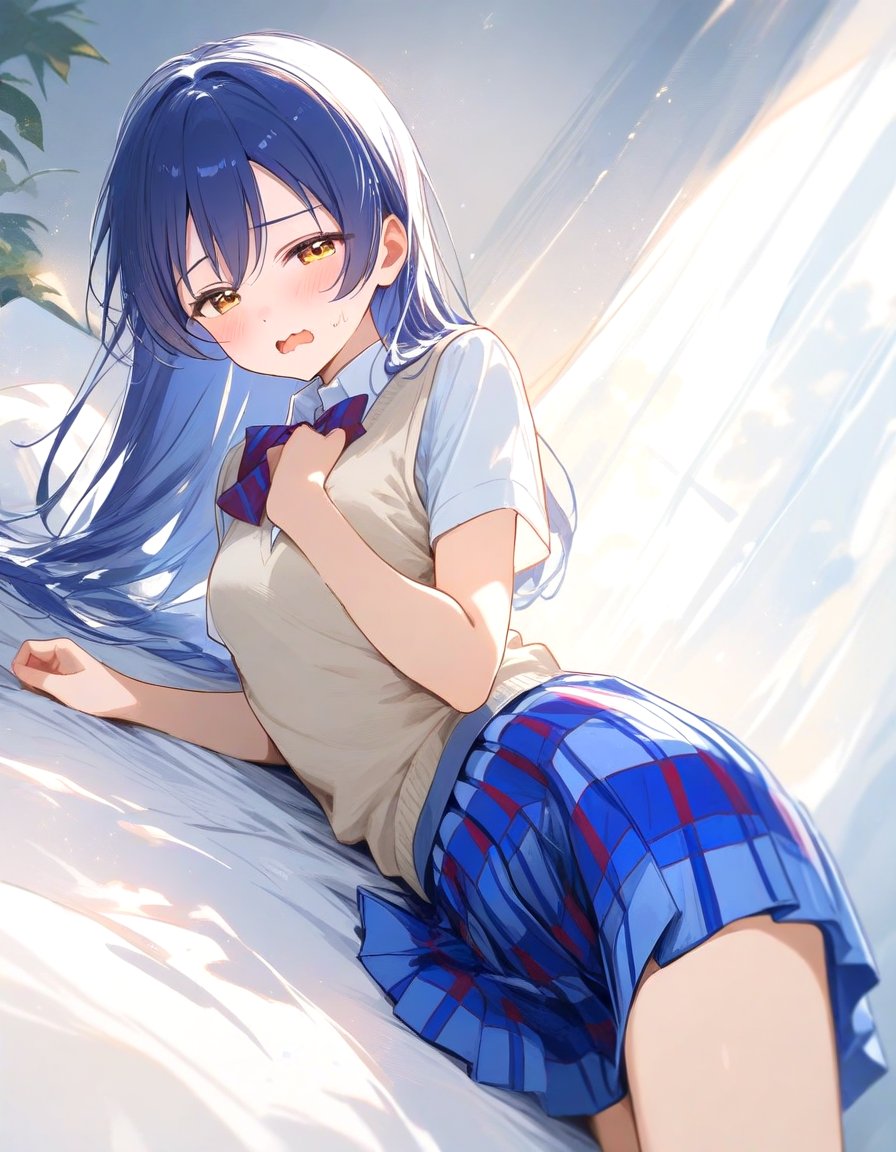 遅刻するのでダメです、と言いながら残り時間を確認してるときの海未ちゃん