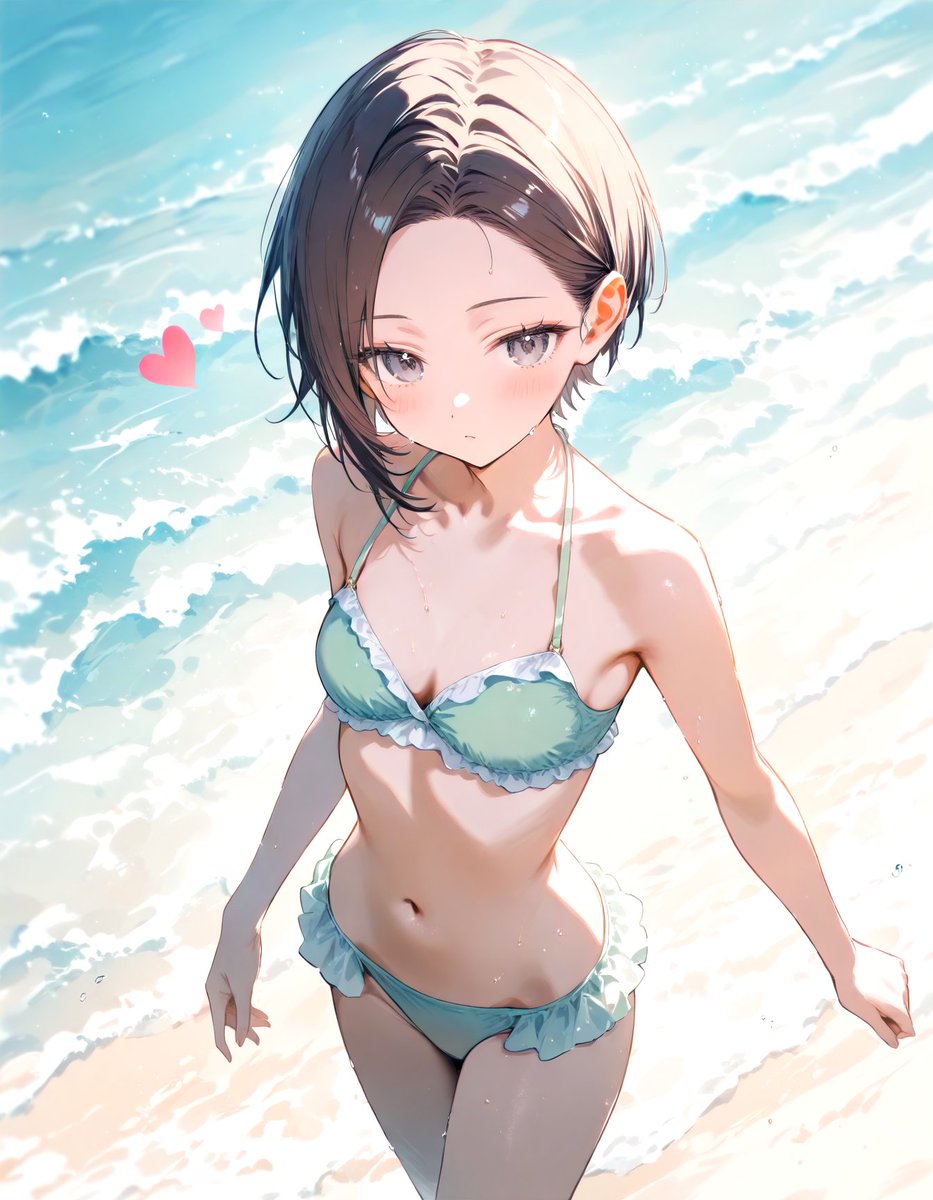 いいじゃん、水着。 「ああいうのは、アタマ悪そーな、ボヨンボヨンした子のものなの！」 とか言ってた女の子。…