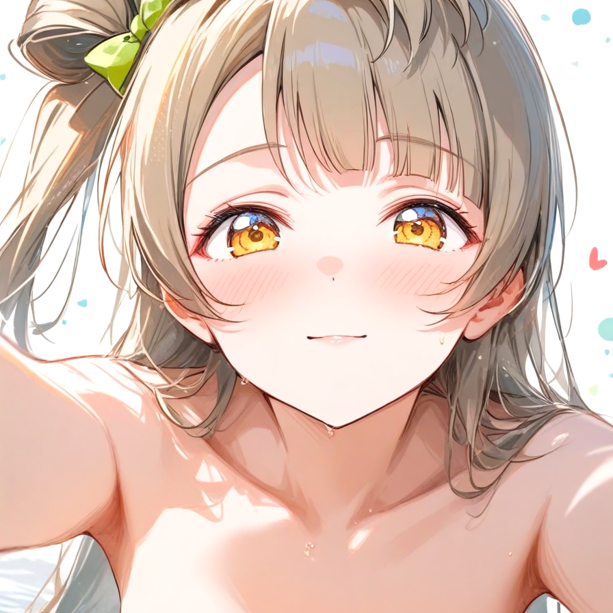 早朝、なんか寝苦しいな…？ と思って目を開けたらネコが胸の上に乗っていた。そんな幸せを南ことりちゃんで表現…