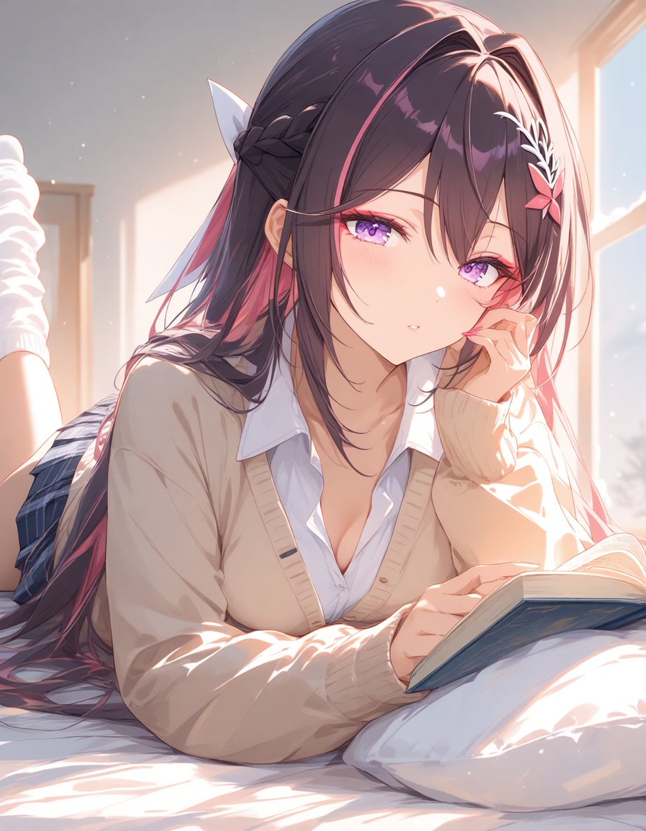 AZKi/hololive 「おたくクンとこ、たくさん本があって面白いね」なんて部屋に入り浸るぎゃるきちだ…