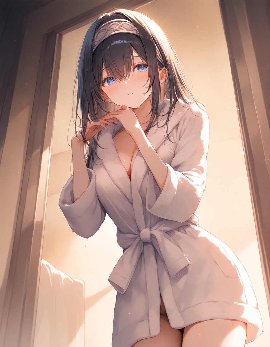 そちらで着替えてきなさい（イケおじボイス） …… 「あの、出ました……」 服濡れててバスローブくらいしか羽…